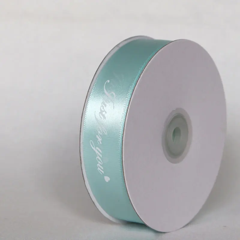Light blue 1 45 м/лот 2,5 см письмо атласные ленты волос лук/вечерние/день рождения цветок DIY отделочная лента художественное оформление ручной работы материалы LX788 - Цвет: Light blue 1