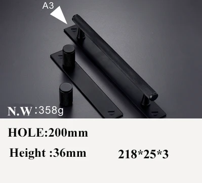 C-0905-200 Высокое качество 6 шт. Золотой накатанный/текстурированный Кухонный Шкаф Тянет твердая латунь шкаф ручки для комода или шкафа с ящиками ручки и ручки - Цвет: C-0905-200