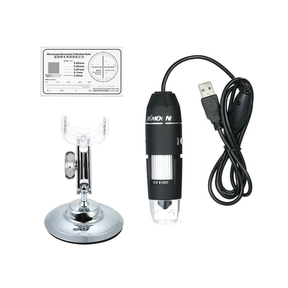Цифровой микроскоп KKmoon Ручной USB-микроскоп с увеличением 1600 крат OTG 8 светодиодов