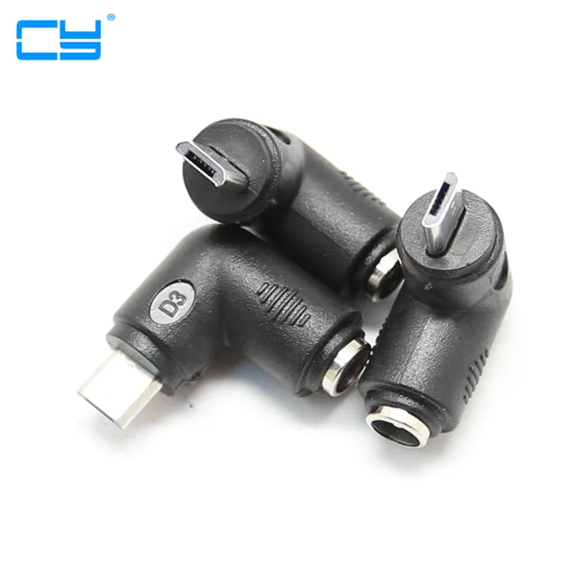 

100pcs Micro USB Male to DC Power Jack 5.5 *2.1mm Charge Adpter Right Angled 90 Degree Type Free shipping