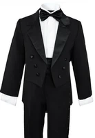 black tuxedo kids custom made smoking casamento evening tuxedo suit boy clothing coatpantstieshirt 4 pieces b45f803