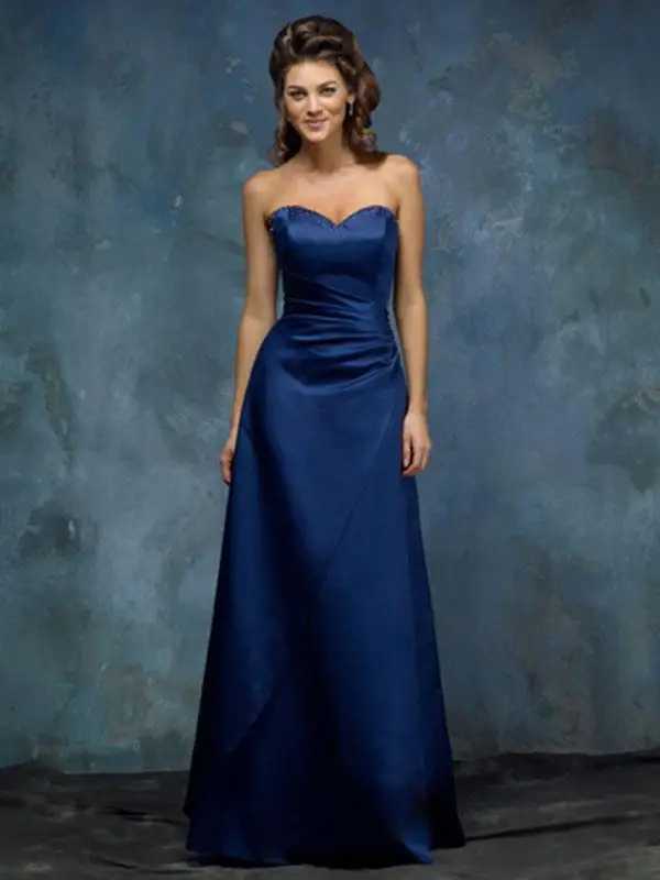 2015 Cheap Navy Blue Bridesmaid Dresses With Jacket Beading A Line Maid Of Honor Lace Up Floor Length Women Formal Dress | Свадьбы и