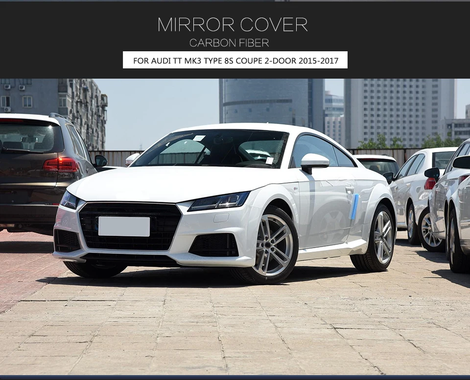Углеродное волокно Зеркало заднего вида Кепки Крышка Накладка для Audi TT MK3 Тип 8S купе 2-дверный- Замена Стиль