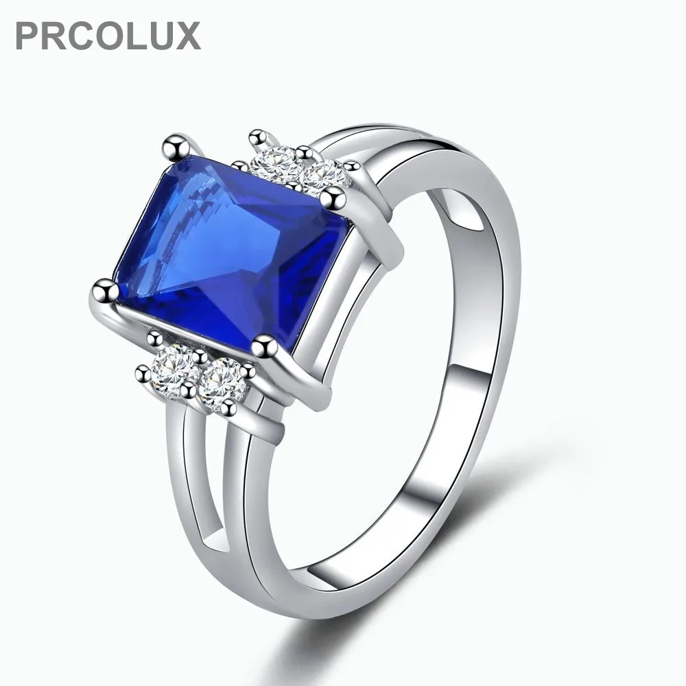 PRCOLUX 4 цвета Изысканный Принцесса огранки кубического циркония обручальное