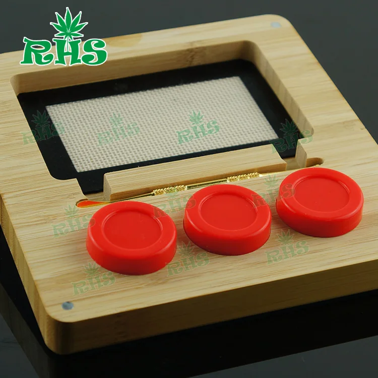 Привлекательный подарок 21 мл бамбуковая деревянная коробка с силиконовым
