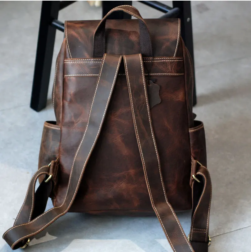 AETOO ретро ручная работа mad horse кожаная сумка на плечо мужская дорожная рюкзак|backpack