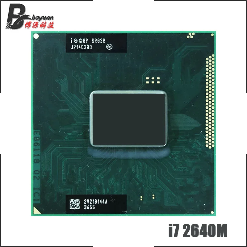 Процессор Intel Core i7-2640M i7 2640M SR03R двухъядерный 4-поточный процессор 2 8 ГГц 4 Мб 35 Вт