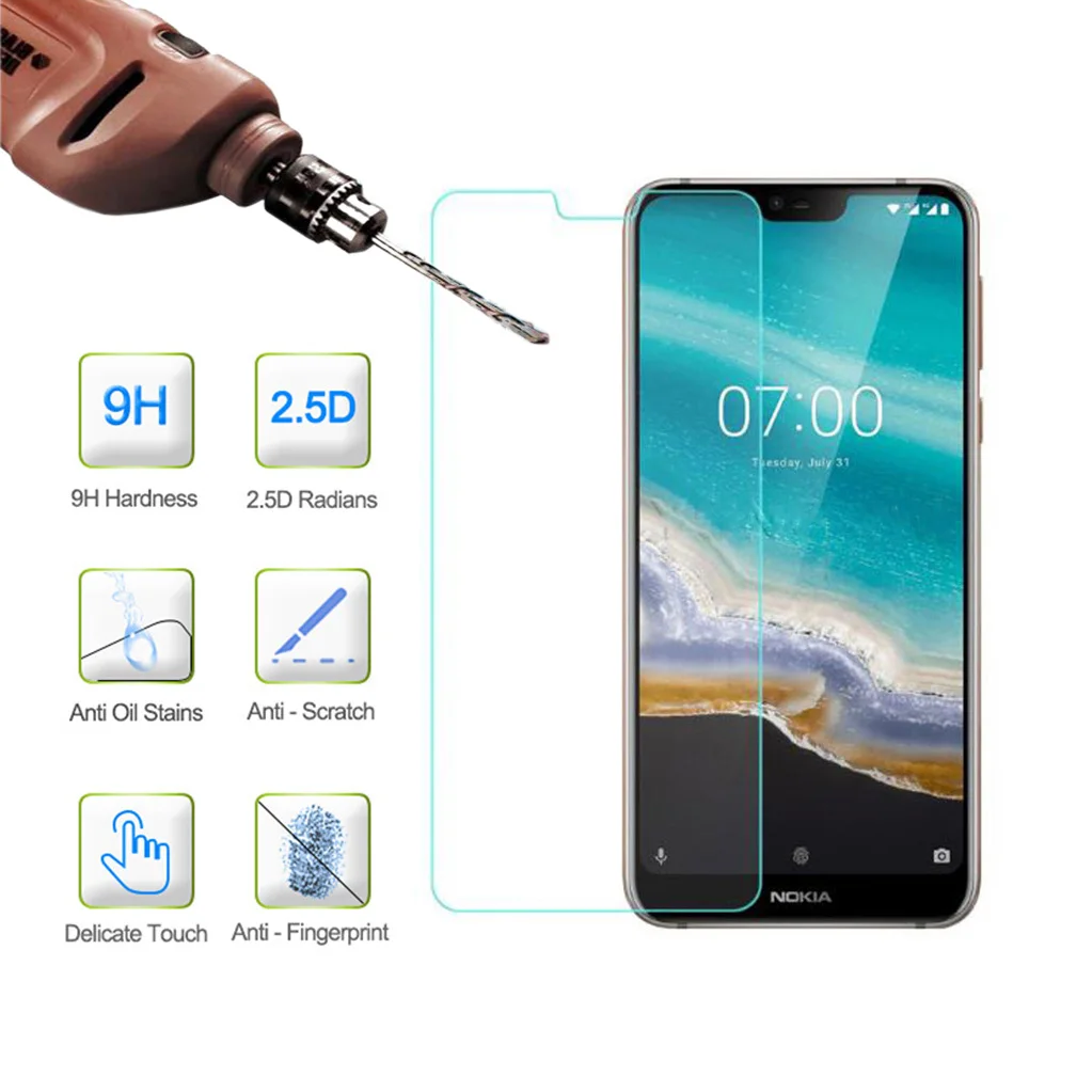 

9H Tempered Glass for Nokia 8.1 Plus Screen Protector Protective Glass Film for Nokia 8.1 Plus Protection Glass