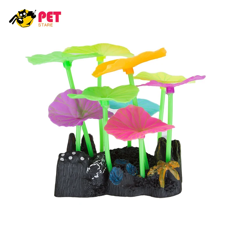 Аквариум украшения растения светящийся эффект искусственного силиконовые