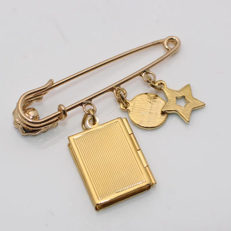 Мусульманская мусульманская книга Аллах Коран брошь из нержавеющей стали