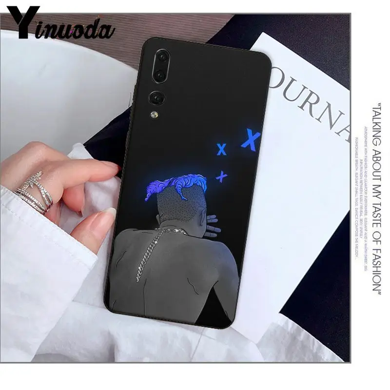 Yinuoda Rap singer XXXTentacion TPU Мягкий силиконовый черный чехол для телефона Haiwei P9 P 10 Plus P20 Pro