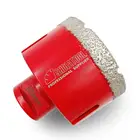 SHDIATOOL1pc диаметр 65 мм вакуумной пайки фарфоровая плитка Алмазное бурение коронки гранит мраморная коронка M14 соединение отверстие пилы