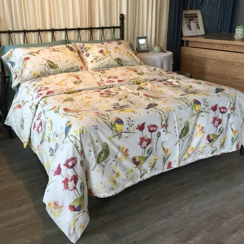 Новинка 2018 Комплект постельного белья из 100% хлопка с принтом для активного
