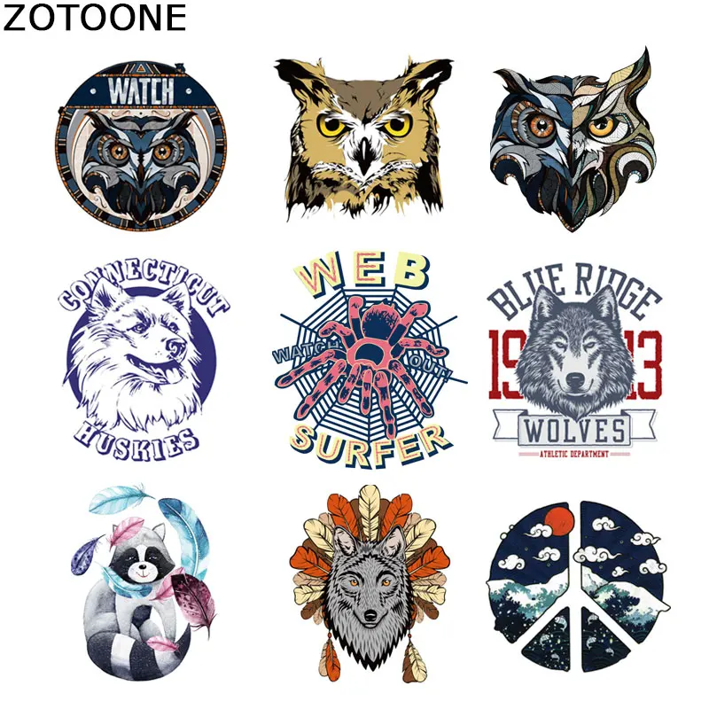ZOTOONE Переводные железные для Костюмы буквы паук Тигр патчи Утюг на Diy аппликации