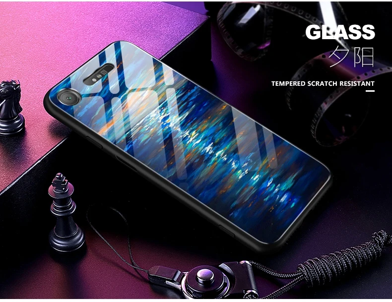 5," для sony Xperia XZ1 чехол XZ 1 чехол звездная звезда закаленное стекло Жесткий чехол для телефона для sony XZ1 G8342 стеклянный чехол бампер