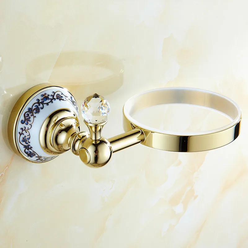 Free Shipping Wall Mounted Bathroom Accessories Crystal Toilet Brush Holder | Обустройство дома