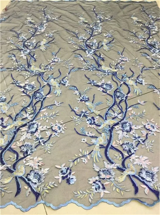 fancy ddp-5-1 embroidery French net African lace Fabric 3d flower Beaded Lace tulle mesh Fabric!! | Дом и сад