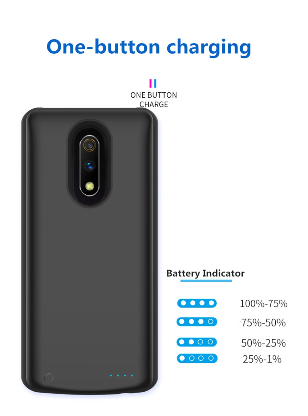 NTSPACE зарядное устройство чехол s для OPPO Realme X чехол для батареи 6500 мАч Тонкий портативный внешний аккумулятор чехол для зарядки чехол для аккумулятора