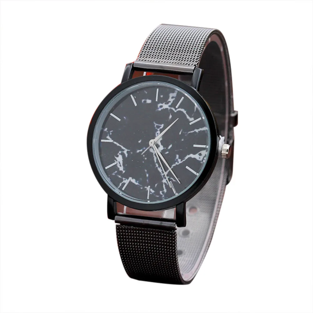 Fashion Women Watch Marble Surface Gold&Silver Stainless Steel Band Business Quartz Movement Wrist Watch relogio feminino 30X