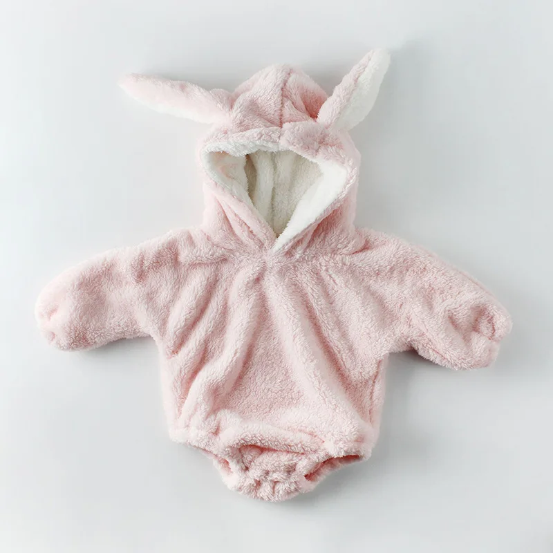 Fleece Winter Baby Romper Bunny Long Ear Infant Jumpsuit Toddler Rompers Onesie Newborn Clothes for Boys Girls | Детская одежда и