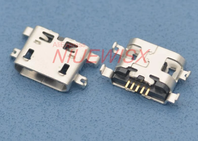 Разъем Micro USB 5 контактов 0 8 мм тип B с отверстием женский для телефона разъем