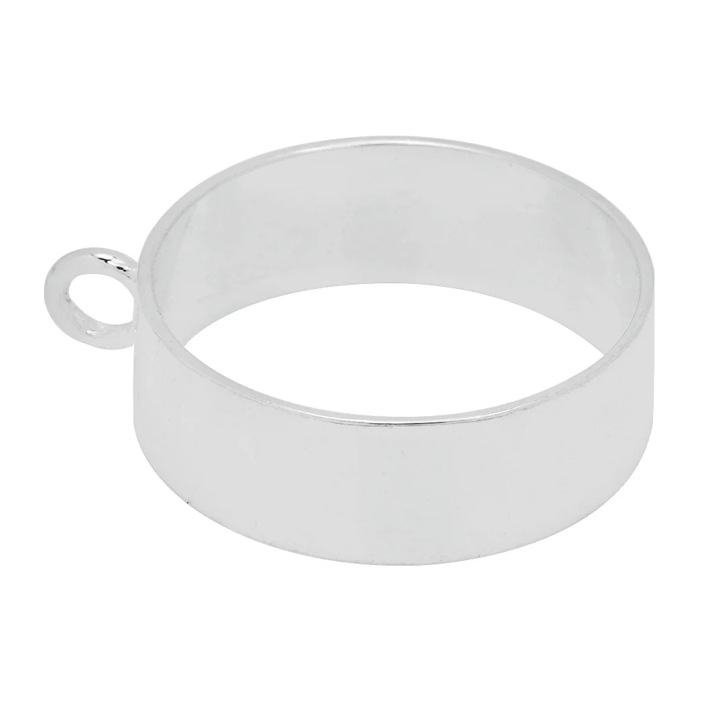 Круглый металлический прессованный цветок с открытой спиной Безель кулон