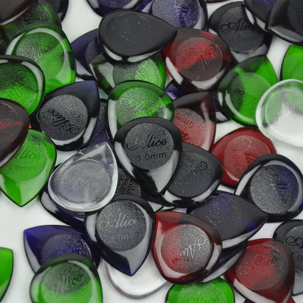 

Lots of 100pcs Heavy Small Water drop Picks Mixed Colors for Guitar Bass 20mm x 23mm
