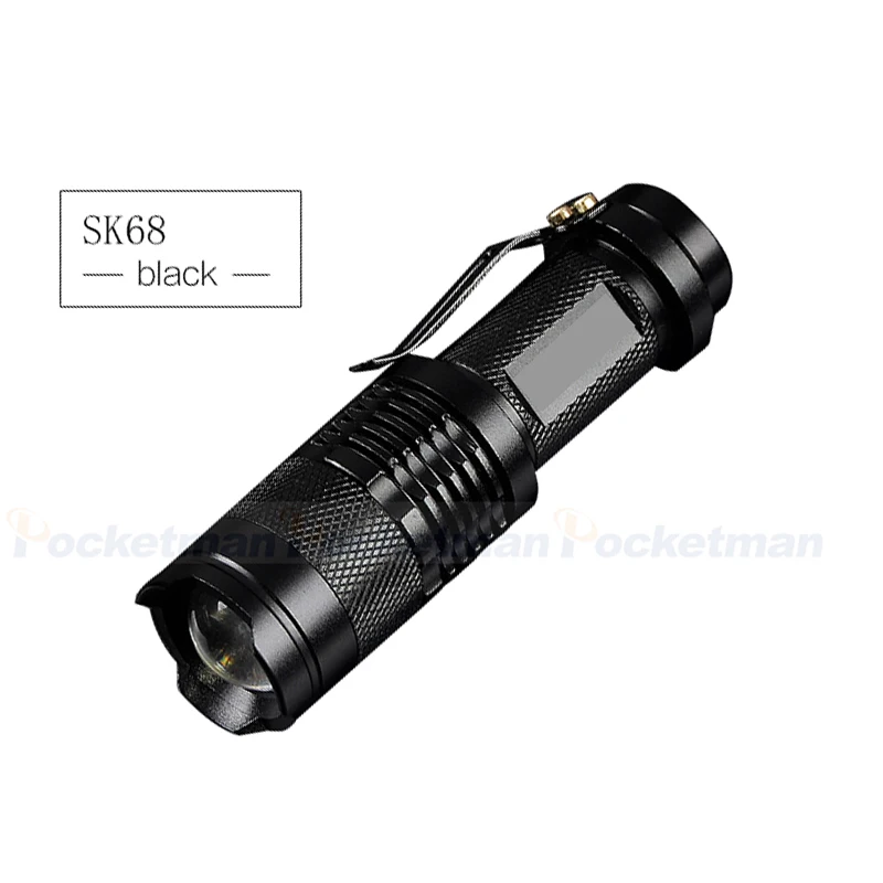 Black flashlight 2000лм супер маленький мини Q5 батарея для светодиодного фонаря с питанием от ручного пера тактический карманный фонарик для кемпинга AA/14500 батарея - Испускаемый цвет: Black flashlight