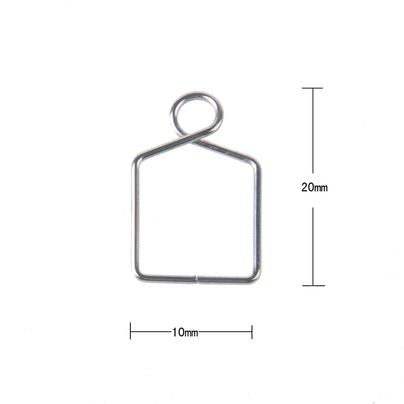 Серебряные большие квадратные коннекторы с пряжкой 100 шт. прозрачные призмы для