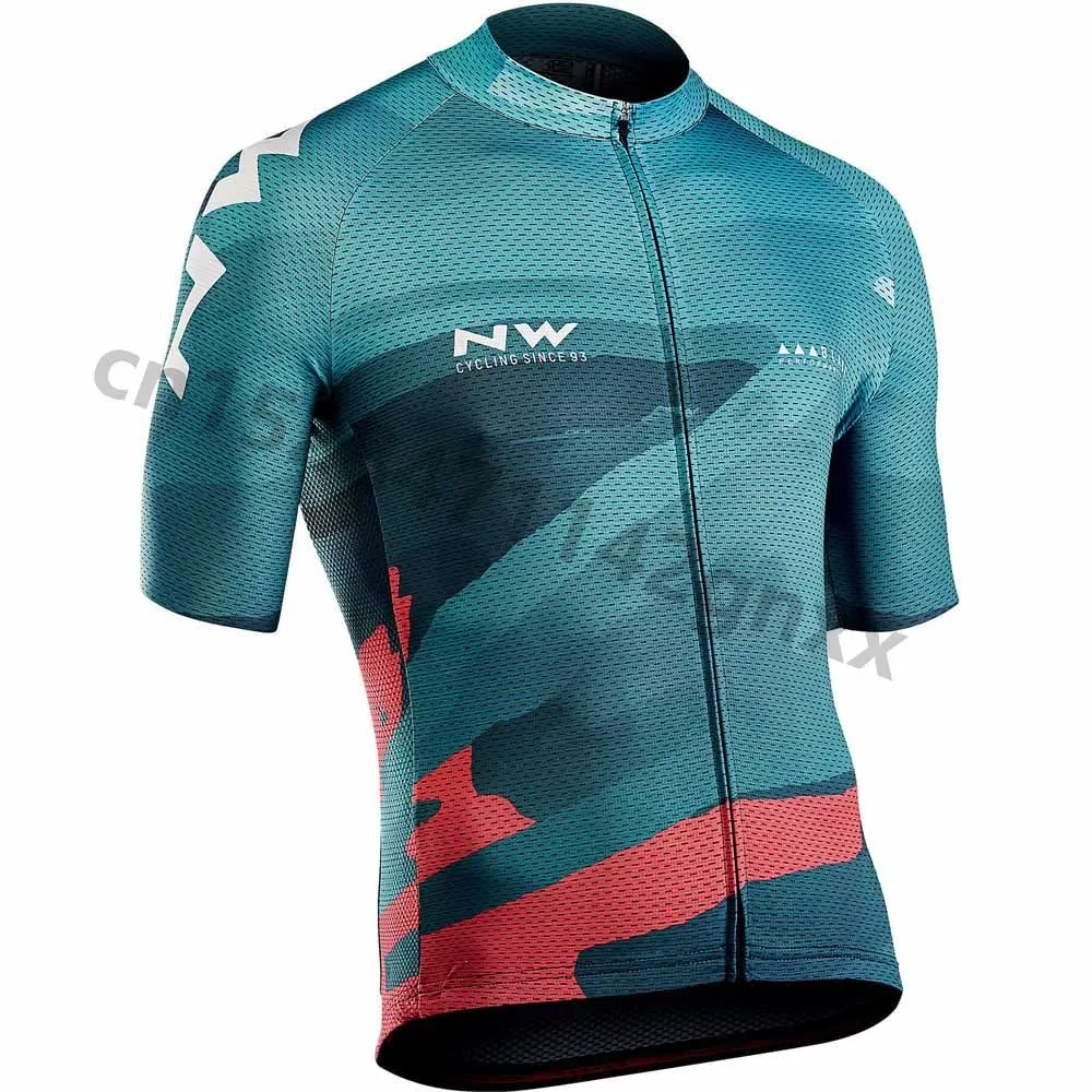 NW Northwave Велоспорт Джерси мужская с коротким рукавом MTB велосипедная одежда профессиональная, командная, велосипедная Одежда дышащая Ropa Ciclismo Hombre A09 - Color: 14