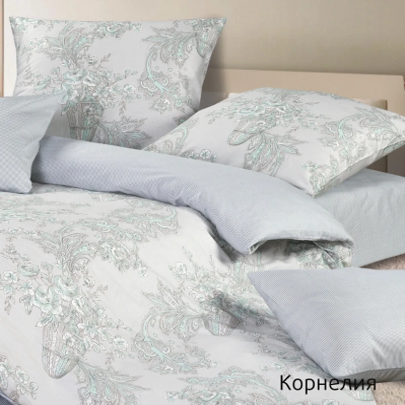 Комплект постельного белья Ecotex Корнелия 100% хлопок | Дом и сад