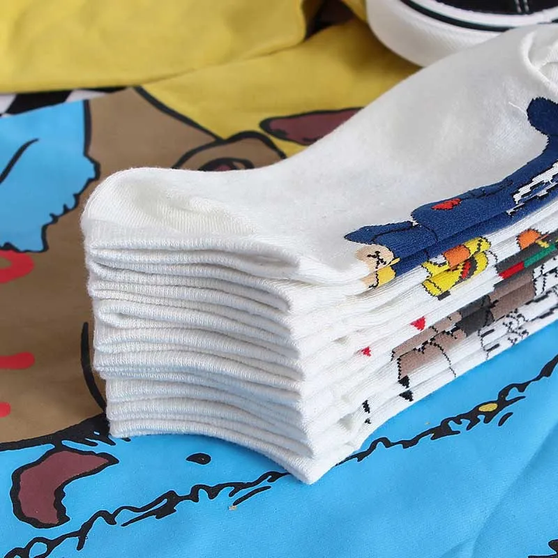 Модные белые короткие носки с закрытым носком для отдыха Дышащие удобные женские