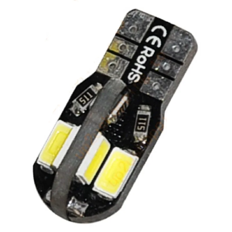 10 шт. T10 168 192 W5W 8 SMD 5730 LED CANBUS без OBC ошибок габаритный автомобильный фонарь лампы для