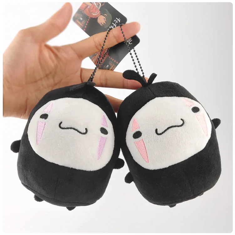 12 см аниме Тоторо Унесенные спиралью Kawaii Мягкие без лица мужские сумки кулон плюшевый брелок мультфильм Карманный портмоне для монет подарок