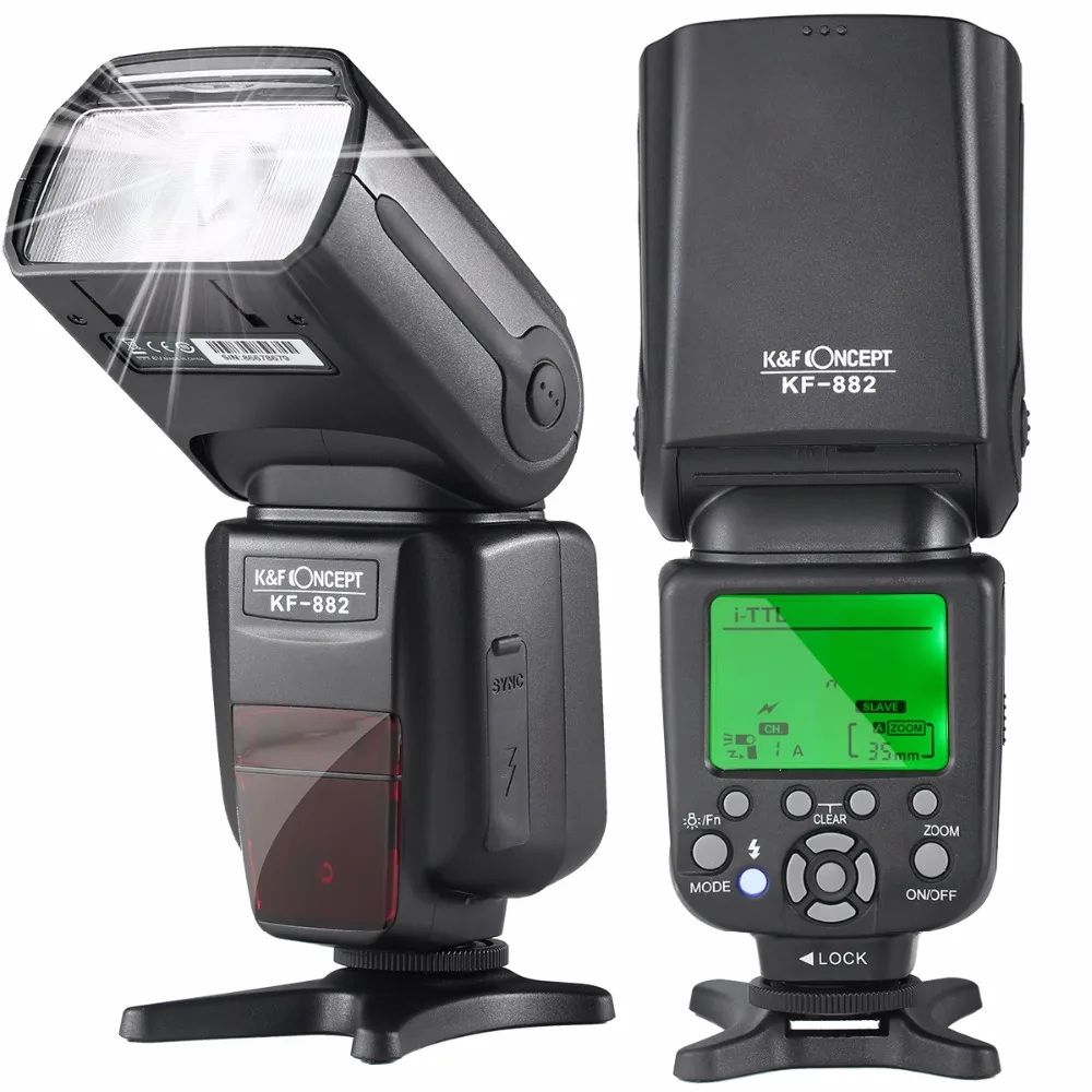 K& F концепция KF882 Беспроводная скорость вспышки lite ttl HSS Высокоскоростная синхронизация 1/8000s Master Slave GN58 для Nikon Canon DSLR камеры