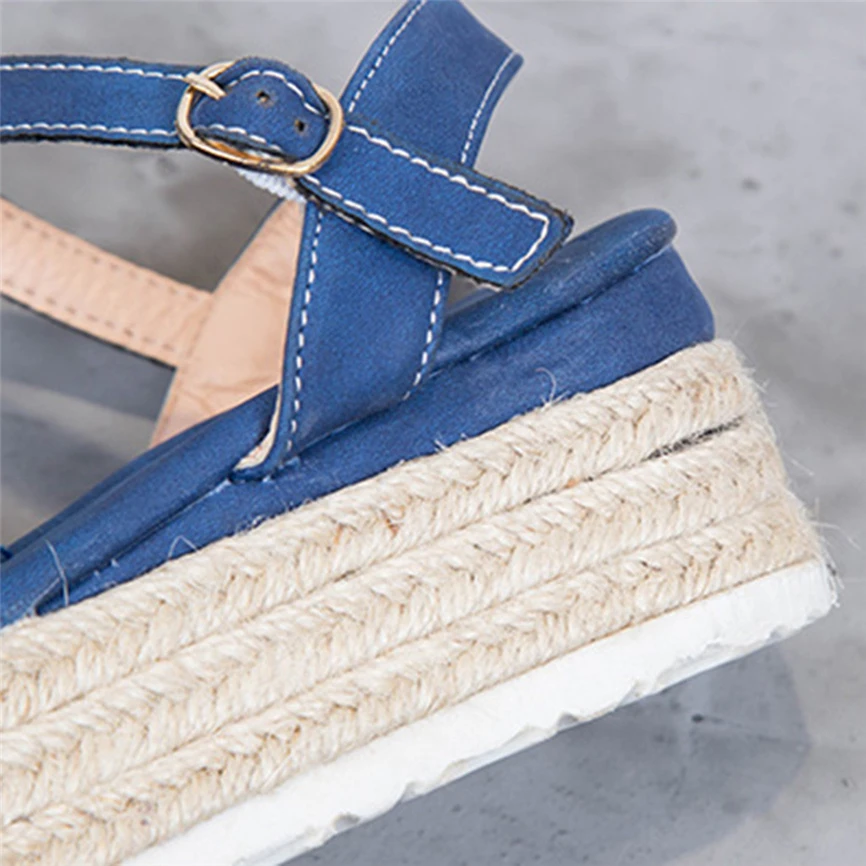 Летние повседневные сандалии с открытым носком и пряжкой на ремешке Модная