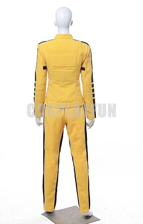 Новое прибытие Kill Bill The Bridal Косплей Костюм Униформа желтый Бойцовский костюм куртка