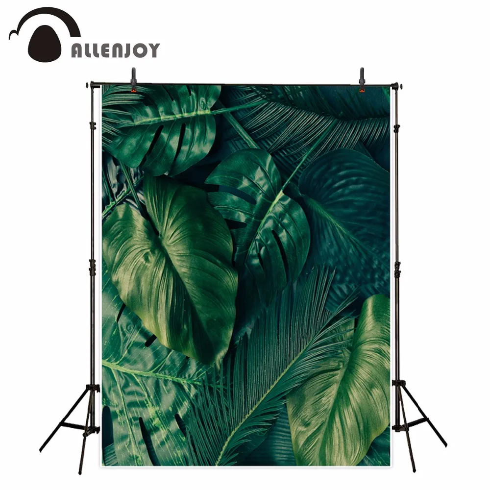 Фотофон Allenjoy с тропическими листьями летнее зеленое украшение для фотостудии