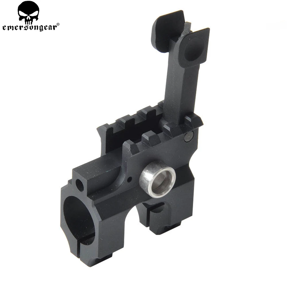 EMERSONGEAR Тактический зажим-на газовый блок со складным фронтальным прицелом CNC алюминиевый обработанный Утюг для M4/M16 страйкбол AEG аксессуары