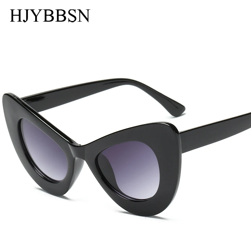 

2018 cat eye sunglasses women ladies Female vintage fashion white oversized sexy cat eye sunglasses for women black red lentes