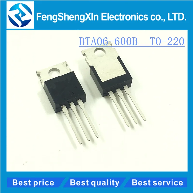 

50 шт./лот BTA06-600B TRIAC 6A 600V TO-220
