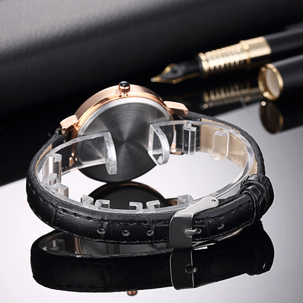 

New Fashion Women's Quartz Watches Damenuhr Luxury Brand Leather Strap Dress Watch Casual Ladies Clock Reloj Mujer Wristwatch