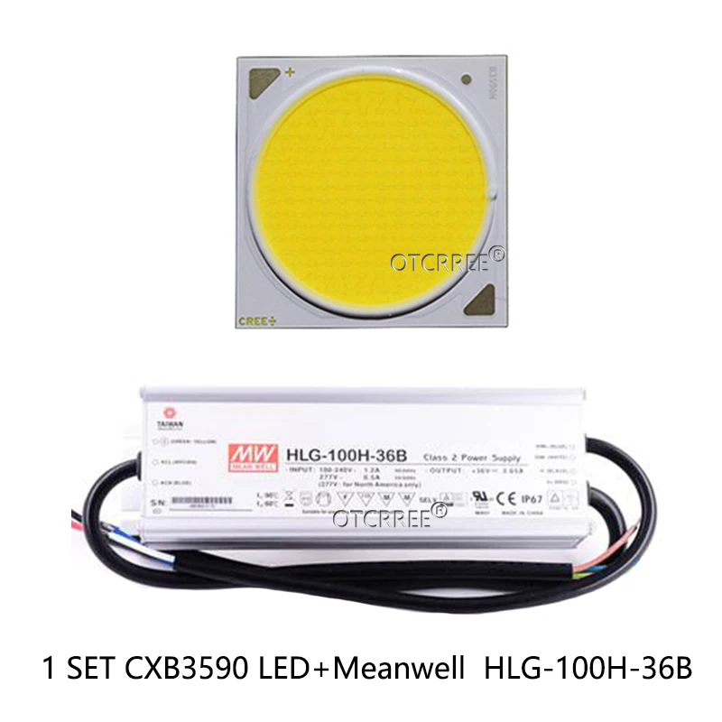Cree CXB3590 Светодиодная лампа для выращивания растений 3000K 3500K 5000K 80 CRI 36V COB с