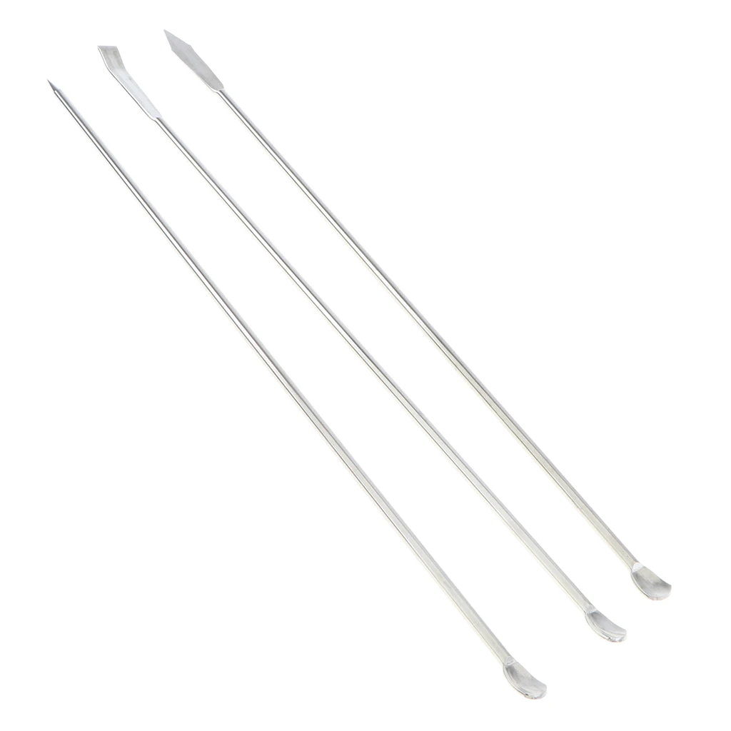 

3 Pieces Stainless Steel Micro Medicine Spoon Set Micro Sampling Scoop