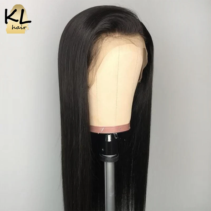 KL 360 парик al для черных женщин прямые бразильские волосы remy предварительно