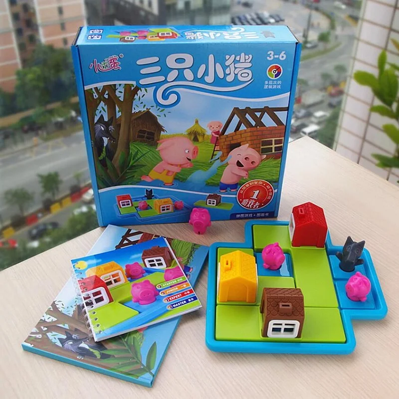 

Little pigs early education puzzle logic thinking 3D maze puzzle power toys children board games Family Party Game