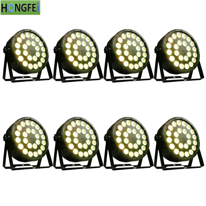 8 шт./лот 24x12 Вт rgbw 4 в 1 led par Светильник s 12 Вт светодиодный плоский par Светильник dmx512 профессиональный сценический свет окрашивания светильник s