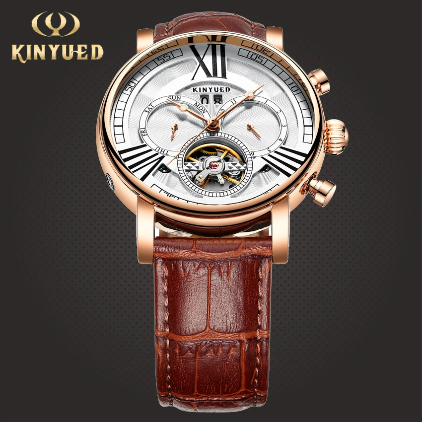 KINYUED часы-скелетоны от ведущего бренда, автоматические Tourbillon, механические часы для мужчин, водонепроницаемые спортивные военные часы horloges mannen, Прямая поставка