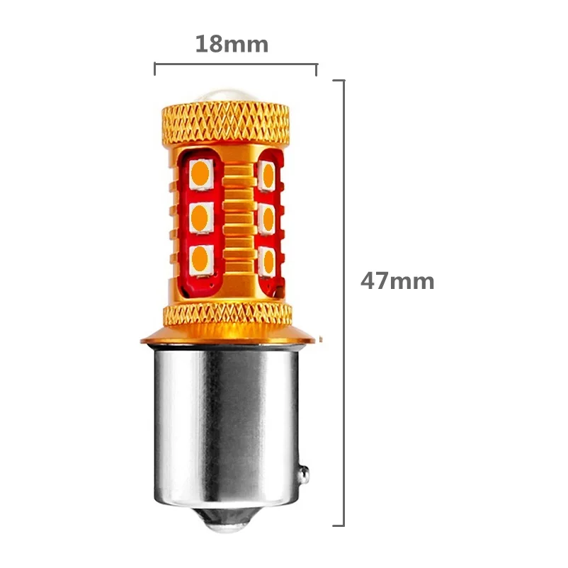 1 шт. PY21W 7507 BAU15S 1156PY 150 градусов 3030 лм 15 SMD Светодиодная Автомобильная Поворотная