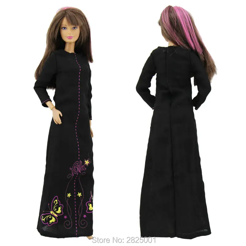 Платье ручной работы с длинными рукавами Мусульманский национальный костюм